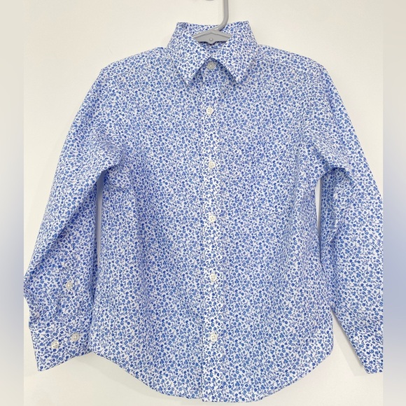 Boys Class Club Long Sleeve Point Collar Floral Button Down Shirt - Picture 1 of 8